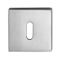 Matt Chrome Square Key Hole Cover 52mm