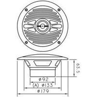 Marine speaker SpeaKa MS-62MG 110 W 4 ? Black 1 pair