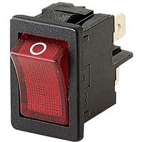 Marquardt 1855.1102 4A IP40 Illuminated Rocker Switch DPST Red Faston