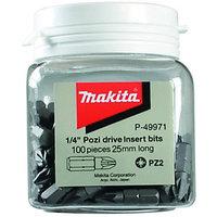 Makita P-49971 Screwdriver Bit Pozi NO2 25mm Pack 100