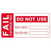 martindale fail1 pat testing fail labels roll of 100