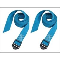 masterlock lashing straps with plastic buckle 12m pack 2 coloured