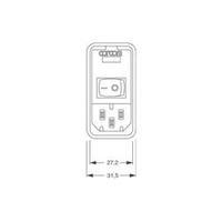 mains filter switch 2 fuses iec socket 250 vac 3 a te connectivity ps0 ...