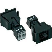 Mains connector ATT.LOV.SERIES_POWERCONNECTORS WINSTA MINI Socket, straight Total number of pins: 2 16 A Black WAGO 1