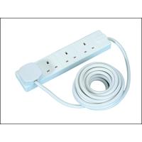 Masterplug 4 Gang Extension Lead 5 Metre 13 Amp White