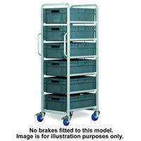 Machine Mart Xtra Topstore 6 Tier Euro Container Tray Trolley with 6 40 Litre Containers