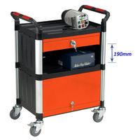 machine mart xtra barton storage whtt3sscab 3 shelf trolley with drawe ...
