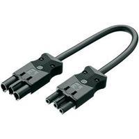 Mains cable Mains plug - Mains socket Total number of pins: 2 + PE Black Adels-Contact 1 pc(s)