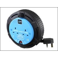 masterplug cassette cable reel 4 metre 2 socket 10a thermal cut out 24 ...