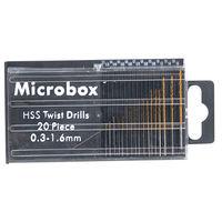 Machine Mart Microbox 20 Piece Micro HSS Twist Drill Set