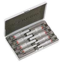 machine mart xtra facom aefj3 case set of 8 micro tech screwdrivers