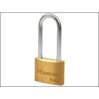 masterlock v line brass 50mm padlock 64mm shackle keyed alike 12543