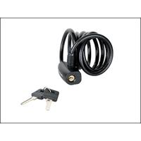 masterlock black self coiling keyed cable 18m x 8mm