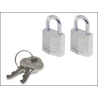 MasterLock Aluminium 20mm Padlock 3 Pin - Keyed Alike x 2