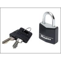 MasterLock Aluminium Black Vinyl Cover 30mm Padlock 4 Pin