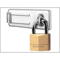 MasterLock Hasp 89mm + Solid Brass Padlock 40mm