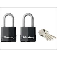 MasterLock Excell Weather Tough 45mm Padlock 4 Pin - Keyed Alike x 2