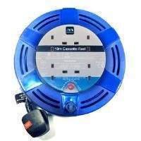 Masterplug Mct1010/4bl 10m 10a 4-socket Medium Cassette Reel (blue)