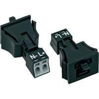 Mains connector ATT.LOV.SERIES_POWERCONNECTORS WINSTA MINI Plug, straight Total number of pins: 2 16 A Black WAGO 1 pc