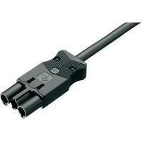 Mains cable Mains plug - Cable, open-ended Total number of pins: 2 + PE Black Adels-Contact 1 pc(s)