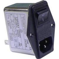 Mains filter + IEC socket, + switch, + 2 fuses 250 Vac 4 A 2.5 mH (L x W x H) 68 x 52.5 x 61 mm Yunpen YQ04A1 1 pc(s)