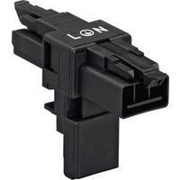 Mains T distributor Mains plug - Mains socket, Mains socket Total number of pins: 2 + PE Black WAGO 1 pc(s)