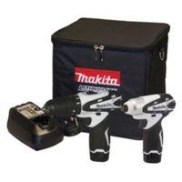 Makita 1.3Ah Li-Ion Combi Drill & Impact Driver Twin Pack 2 Batteries DK1486W