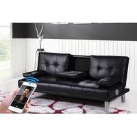 Manhattan Sofa Bed with Bluetooth Speakers Black