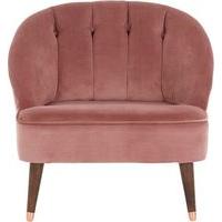 Margot Accent Chair, Old Rose Velvet