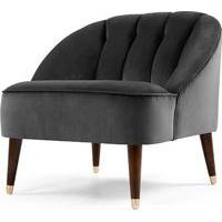 Margot Accent Chair, Pewter Grey Velvet