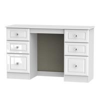 Marbella 6 Drawer Kneehole Vanity White