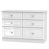 Marbella 6 Drawer Midi Chest Of Drawers White