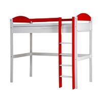 Maximus High Sleeper in White Maximus high sleeper frame White and Red