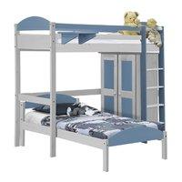 Maximus L shape high sleeper set 1 - White and Baby Blue