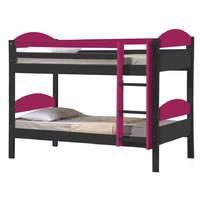 Maximus bunk bed - Single - Graphite and Fuchsia