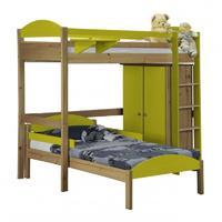 Maximus L Shape Antique Long High Sleeper Set 1 with Lime