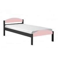 Maximus Short Single Graphite Bed Frame Graphite with Pink