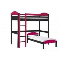 Maximus L Shape Graphite Long High Sleeper with Fuschia