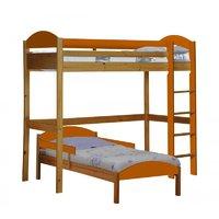 Maximus L shape high sleeper - Antique and Orange