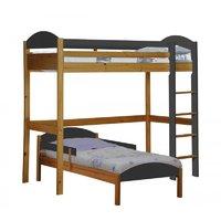 maximus l shape high sleeper antique and graphite