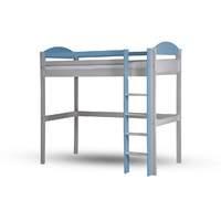 Maximus High Sleeper in White Maximus high sleeper frame White and Baby Blue