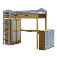 Maximus Long Antique High Sleeper Set 2 with Baby Blue