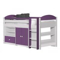 Maximus Whitewash Long Mid Sleeper Set 2 with Lilac