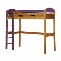 Maximus Long Antique High Sleeper Bed with Lilac