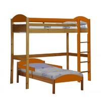 Maximus L Shape Antique Long High Sleeper with Orange