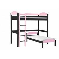 Maximus L Shape Graphite Long High Sleeper with Pink