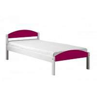 Maximus Single Bed In White Single White and Fuchsia