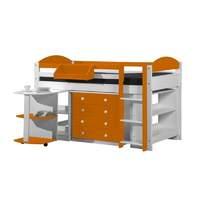 maximus whitewash long mid sleeper set 1 with orange