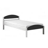 Maximus Single Bed In White Single White and Graphite