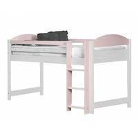 maximus whitewash long mid sleeper with pink